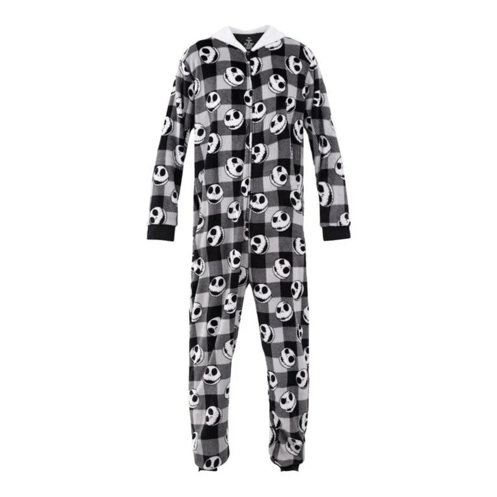 Disney‎ Men's Nightmare Before Christmas Jack Skellington Pajamas Union Suit M - Picture 2 of 10